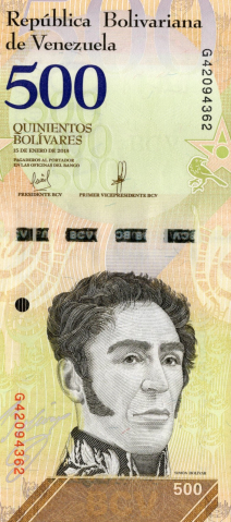 BANCNOTE STRAINE - 500 BOLIVARI 2018 VENEZUELA UNC