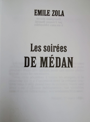 CARTE EMILE ZOLA , LES SOIREES DE MEDAN - EDITIE DE LUX [2]