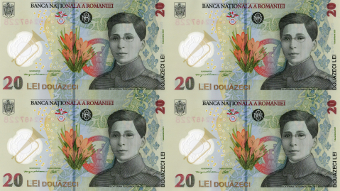 BANCNOTE ROMANIA - COALA DE 4 BANCNOTE 20 LEI
