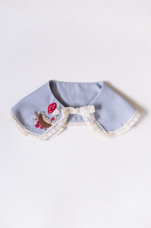 Guler detasabil broderie ariciul si ciupercuta [1]