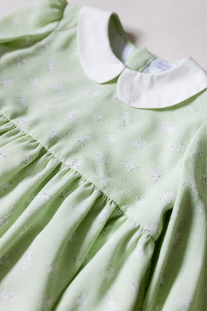 Rochie de vascoza verde cu flori [1]