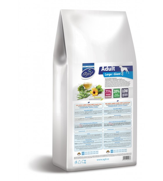 AGIL ADULT LARGE BREED DOG 10kg -  Hrana Super Premium pentru caini adulti de TALIE MARE , toate rasele cu (min.71%) carne de Vita, Miel & Ton [2]