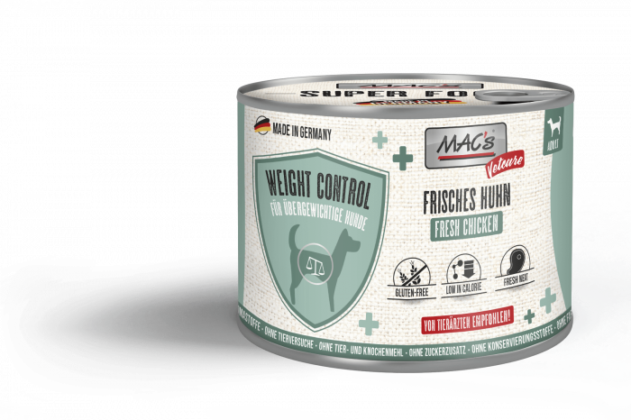 Dieta veterinara recomandata cainilor de toate taliile , care sprijina pierderea în greutate a câinilor MACs Dog Vetcare Weight Control Pui 200g [1]