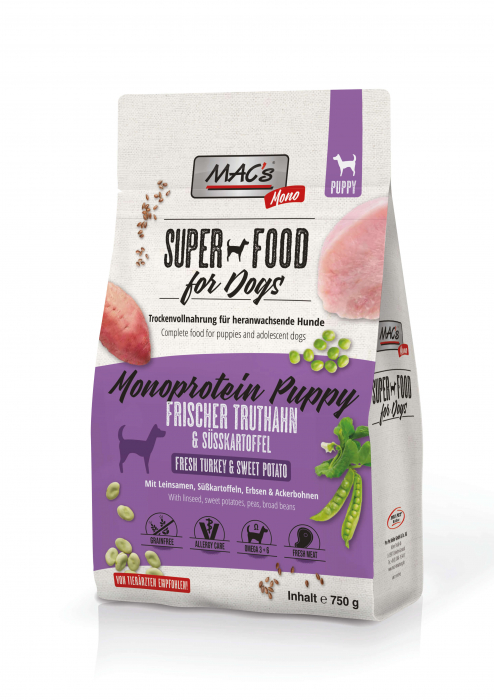 Hrana Ultra Premium pentru caini puppy cu sursa unica de proteina ( Monoproteica ) MAC's Dog Mono Puppy 750g [1]