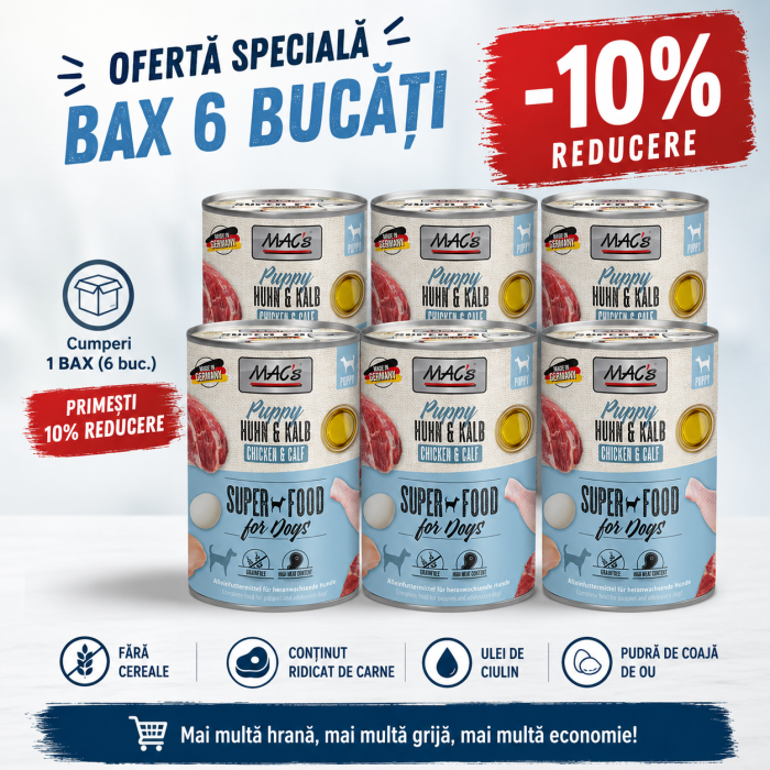 MAC's Puppy Pui și Vițel – hrană umedă pentru căței [2]