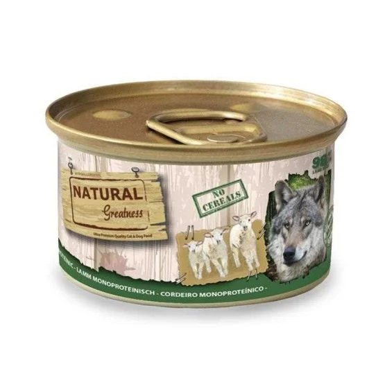 Hrana umeda Ultrapremium , Hipoalergenica , Monoproteica ,pentru caini , fara cereale ,cu carne de iepure ca sursa unica de proteina .Natural Greatness Dog Monoproteic Lamb Recipe 170g [2]