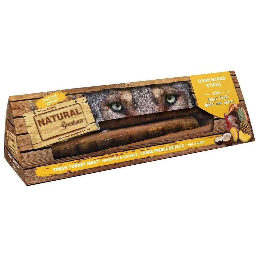 Recompense Ultrapremium ,Hipoalergenice pentru caini cu rol in sustinerea sist. digestiv ,cu carne de curcan proaspata ca sursa unica de proteina animala (Monoproteice).Sticks Oven Digest Support 150g [2]