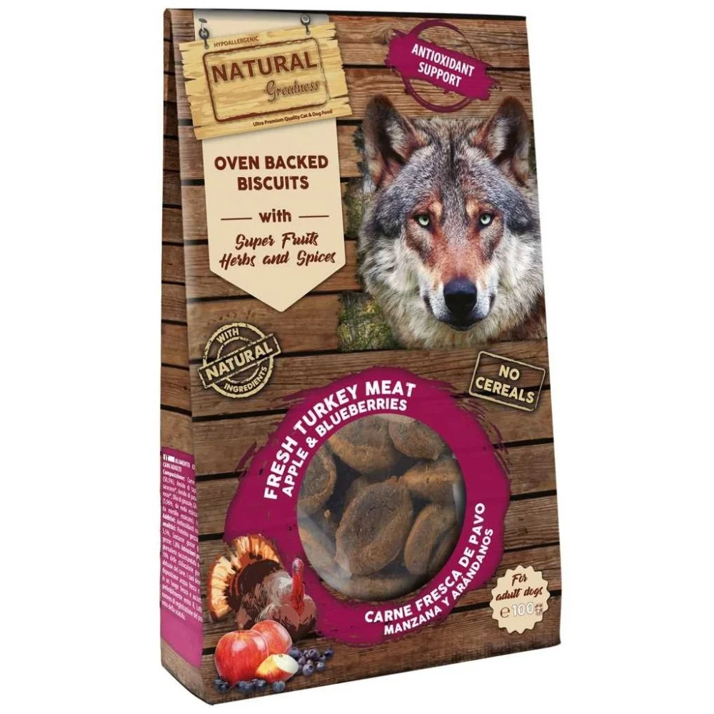 Recompense Ultrapremium , Hipoalergenice, pentru caini ,cu suport antioxidant ,cu carne de curcan proaspata ca sursa unica de proteina animala (Monoproteice).Oven Baked Antioxidant Support 100g [2]