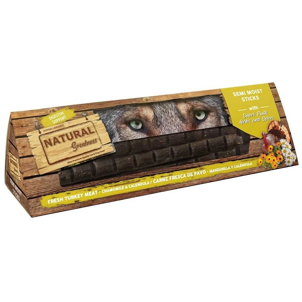 Recompense Ultrapremium ,Hipoalergenice, Semiumede,pentru caini cu probleme digestive,cu carne de curcan(Monoproteica) Semi Moist Sticks Digestive Support 150g [2]