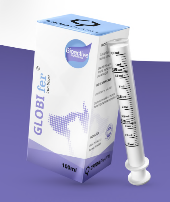 Supliment veterinar cu formulă inovatoare recomandată ca adjuvant în tratarea simptomelor anemiei câinilor și pisicilor. Globifer Iron Boost 100ml [2]