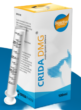 Supliment veterinar pentru caini/pisici recomandat in sustinerea imunitatii, impotriva infectiilor si a bolilor,detoxifierea celulara ,imbunatateste circulatia sanguina.Crida DMG multi system defence [1]