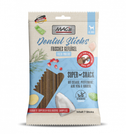 Bețișoare dentare pentru câini MAC's, cu carne de pasăre, 180 g [1]