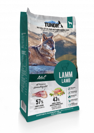 Hrana Uscata - Hrana Ultra Premium ,pentru caini adulti de toate rasele , fara cereale , cu 57 % carne de miel si ulei de somon. Tundra Dog Lamb 3,18 kg