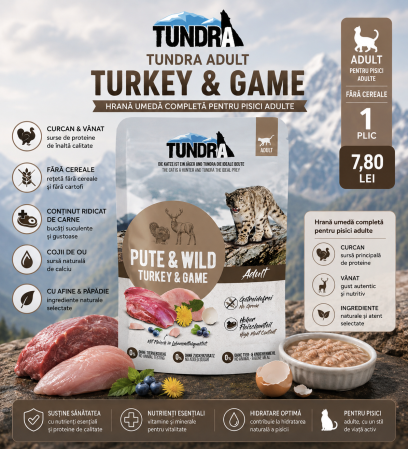 Hrana Umeda - Tundra Adult Turkey & Game hrană umedă pisici 85 g