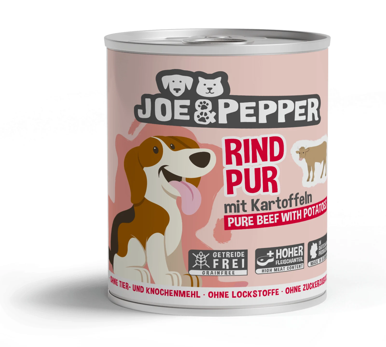 CAINI - Hrana umeda Super Premium pentru caini cu carne de vită si cartofi - Joe & Pepper 800g