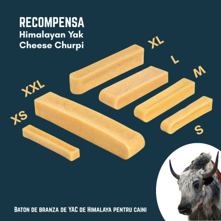 Recompensa din branza de Yak , ideala pentru curatarea tartrului , reducerea plăcii bacteriene ,dinți mai curați și gingii mai sănătoase (Marimea XS 80g) [2]