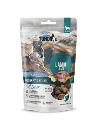 Recompense - Recompense Ultrapremium pentru caini cu rol in sustinerea articulatiilor ,cu carne de miel proaspata ca sursa unica de proteina animala (Monoproteice) . Tundra Dog Snack Miel, Joint Care 100 gr