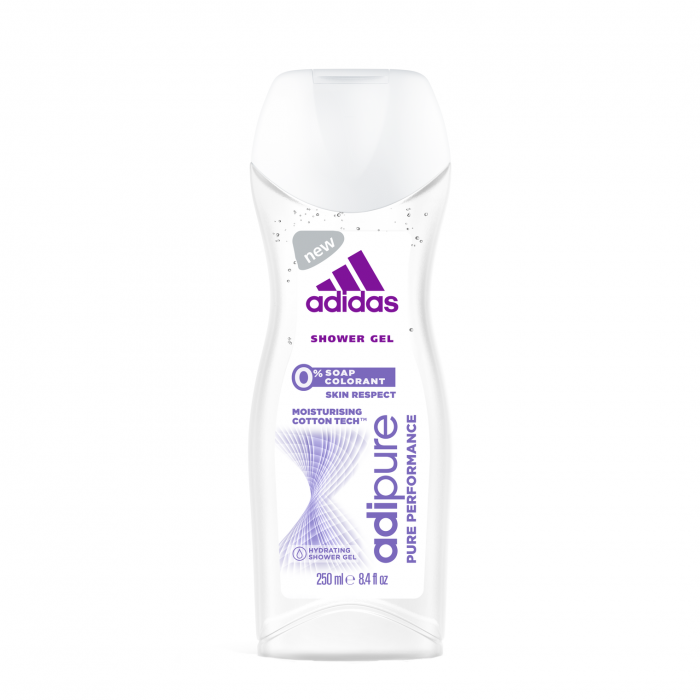 Gel de dus hidratant adidas adipure cu 0% sapun si colorant, Femei, 250 ml [1]