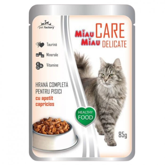 Hrana umeda pentru pisici, Miau Miau Care Delicate, 85 gr [1]