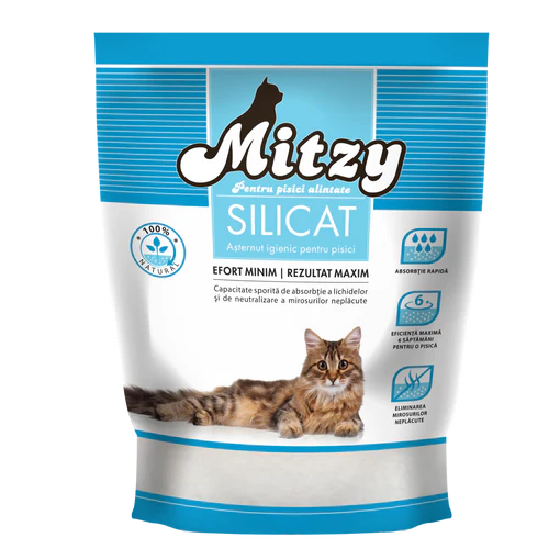 Nisip silicat pentru litiera, clasic, Mitzy 3.8 L [1]