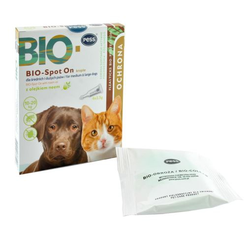 Pipeta antiparazitara BIO Pess pentru caini si pisici, cutie cu 4 pipete [1]