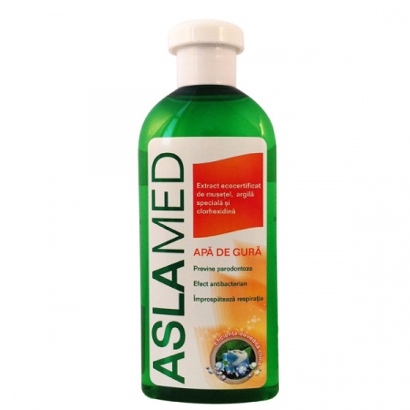 Apa de gura - Apa de gura cu extract de musetel, clorhexidina si argila speciala - ASLAMED 250 ml, Farmec