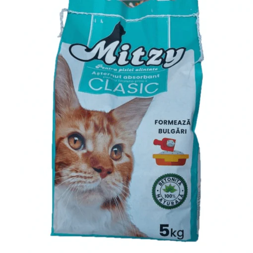 Igiena si ingrijire pisici - Asternut igienic pentru pisici, bentonita, Mitzy Clasic, 5 L