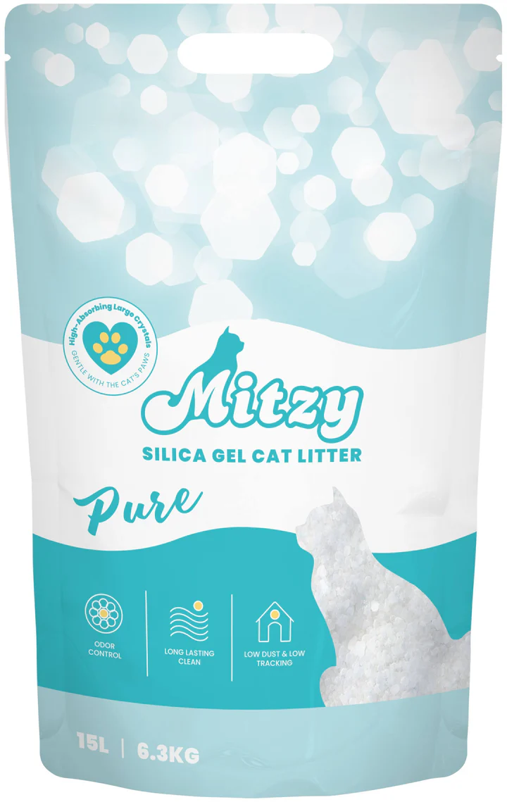 Asternuturi si substraturi animale - Asternut igienic pentru pisici, Mitzy Silicat Pure, 15 L