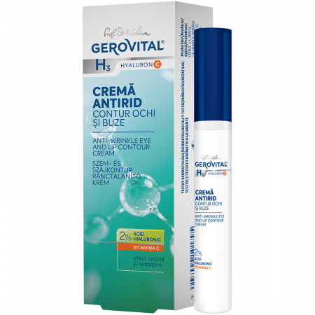 Beauty - Crema antirid contur ochi si buze Gerovital H3 Hyaluron C, concentratie 2%, 15 ml