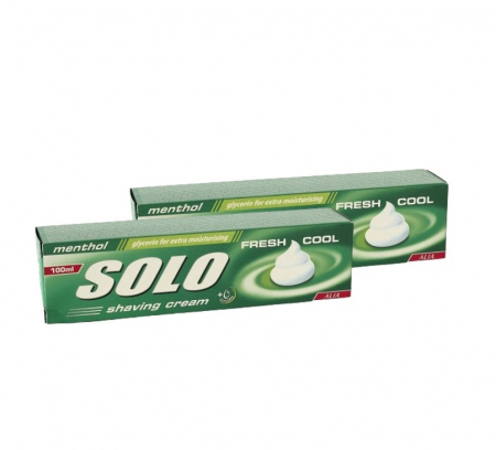 Spuma si gel de ras - Crema de ras barba  Solo menthol, tub 100 ml