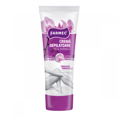 Ceara, benzi si creme depilatoare - Crema depilatoare Farmec, pentru piele normala, Orhidee, 150 ml