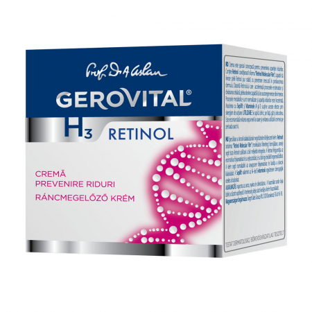 Ingrijire ten - Crema Gerovital H3 Retinol prevenire riduri, 50 ml