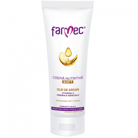 Lotiuni si creme de corp - Crema nutritiva Farmec Soft pentru ten si corp, 150 ml