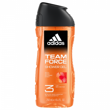 Igiena corpului - Gel de dus Adidas Team Force, 250 ml