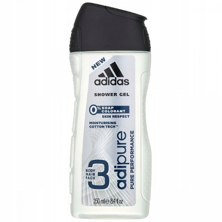 Igiena corpului - Gel de dus pentru barbati, Adidas, AdiPure Man, 250 ml