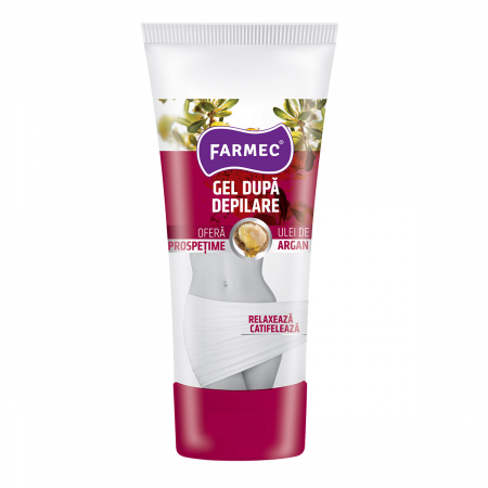 Ceara, benzi si creme depilatoare - Gel dupa depilare Farmec, Ulei de argan, 100 ml
