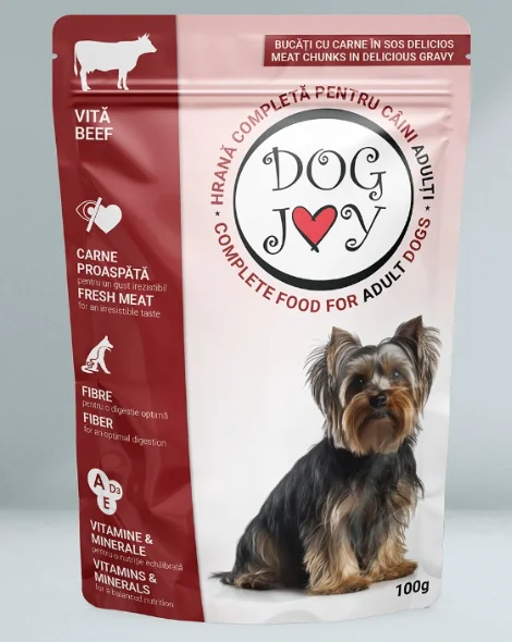 PET - Hrana umeda pentru caini Dog joy vita 100g