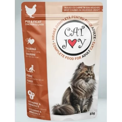 PET - Hrana umeda pentru pisici Cat joy pui si ficat 85 g