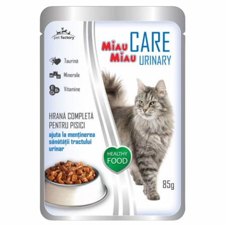 PET - Hrana umeda pentru pisici, Miau Miau Care Urinary, 85 gr