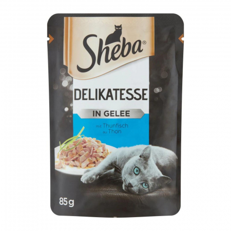 PET - Hrana umeda pentru pisici Sheba Delikatesse , ton, 85 gr