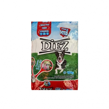 Hrana pentru caini - Hrana uscata pentru caini, Diez cu aroma de vita, 10 kg