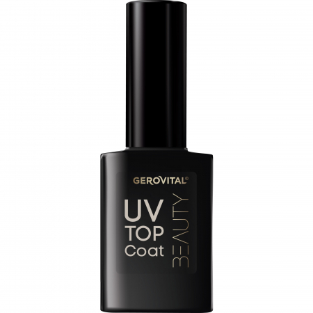 Accesorii manichiura-pedichiura - Lac de unghii Gerovital Beauty UV Top Coat, fara lampa UV, 11 ml
