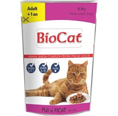 PET - Mancare pisici, Biocat, Pui in sos, 100g