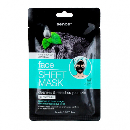 SHOP - Masca de fata, Sence Beauty, 24 ml Charcoal