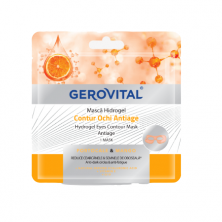 SHOP - Masca Hidrogel Antiage pentru conturul ochilor cu portocale si mango, Gerovital