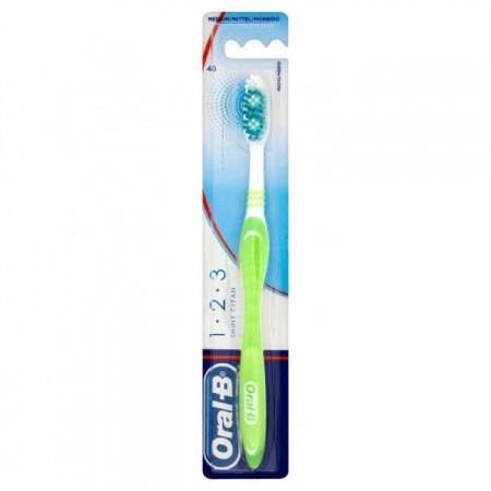 Igiena dentara - Periuta de dinti Oral-B Shiny Clean, 40, Medium, Verde