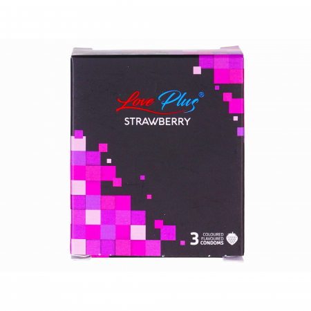 SHOP - Prezervativ, Love Plus Strawberry, 3 bucati