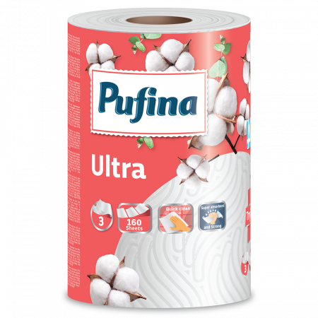 House Cleaning - Prosop de bucatarie Pufina Ultra, 3 straturi, 160 foi