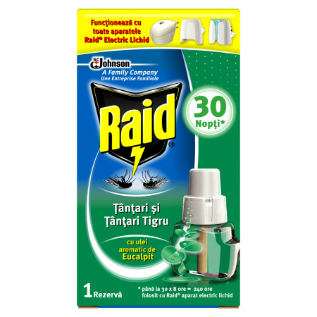 Ferma si gradina - Rezerva aparat electric Raid Liquid impotriva Tantarilor, Eucalipt, 1 buc (30 nopti), 21 ml