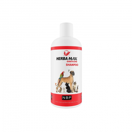 Igiena si ingrijire pisici - Sampon antiparazitar cu dimeticona HERBA MAX, 200 ml